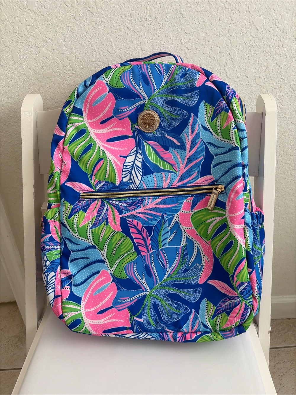 Lilly Pulitzer GWP Sport Backpack Blue Grotto Beleaf In Yourself OS